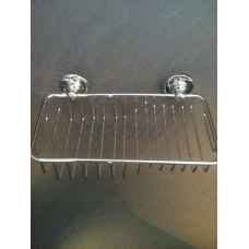 Chrome soap and sponge holder